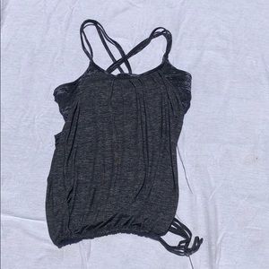 Athleta Grey Tank - Built-In Bra & Double Straps